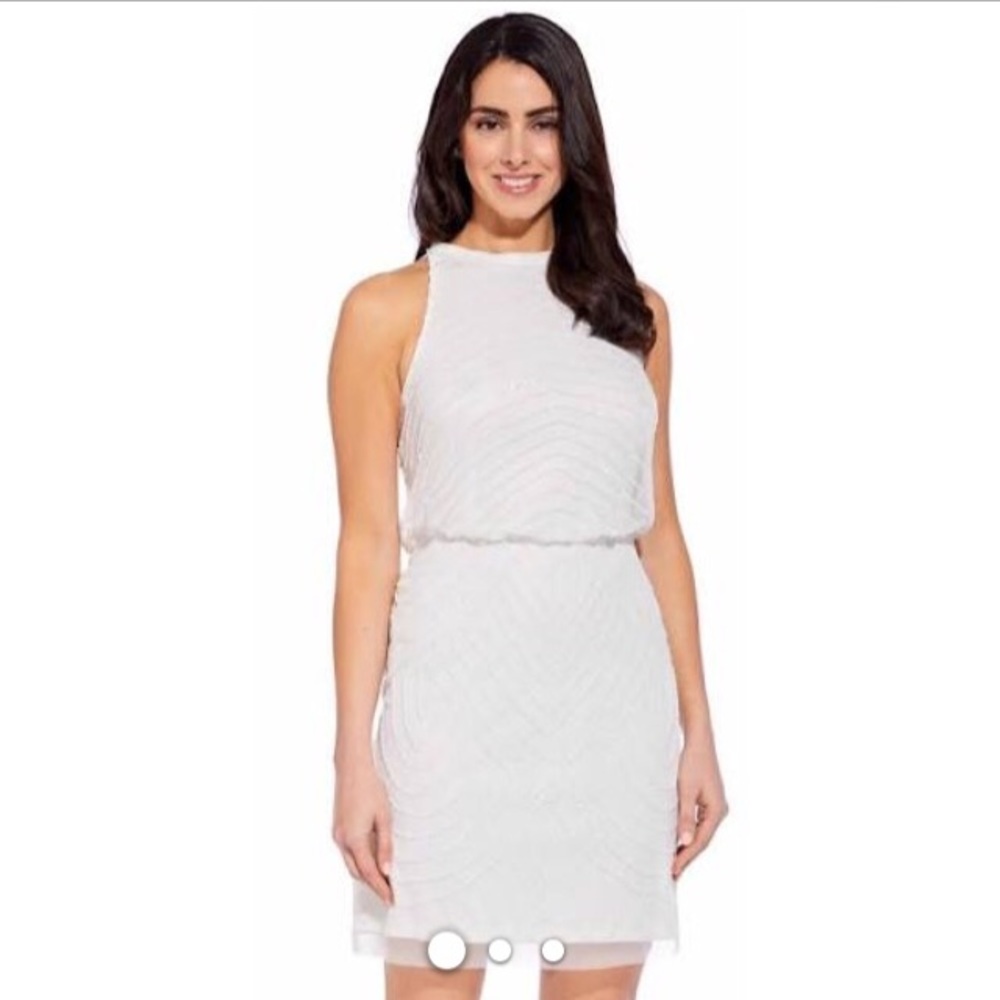 Adrianna Papell Halter Beaded Dress NWT BHLDN
